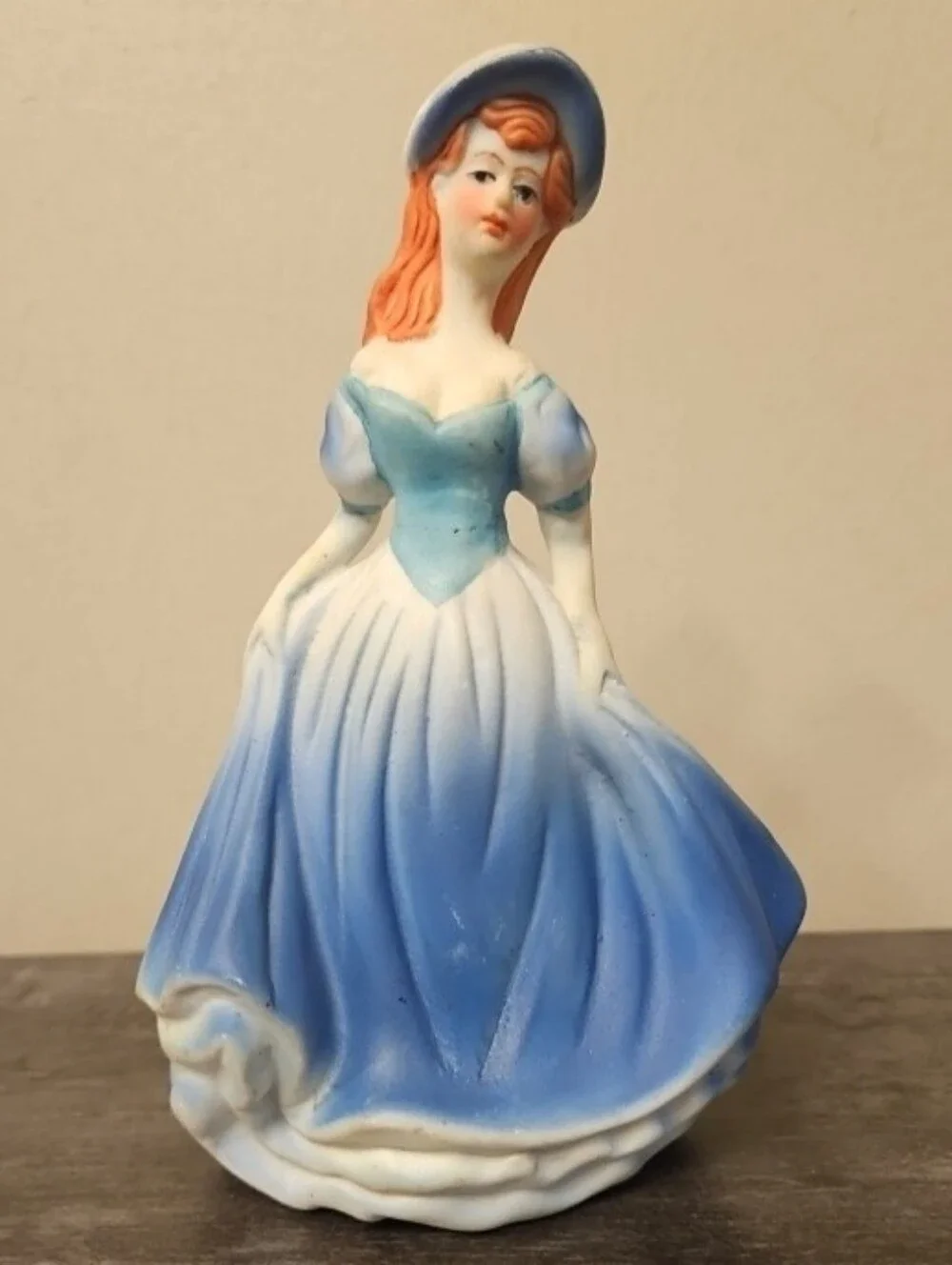 Vintage Bisque Porcelain Victorian Dancing Lady Figurines - Set of 2